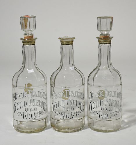 THREE ENAMELED JACK DANIELS