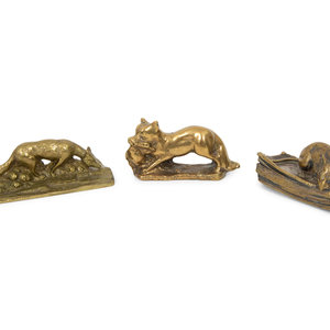 Three English Animal Paperweights
