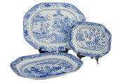 THREE ENGLISH BLUE AND WHITE T