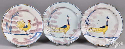 THREE ENGLISH DELFTWARE FARMHOUSE