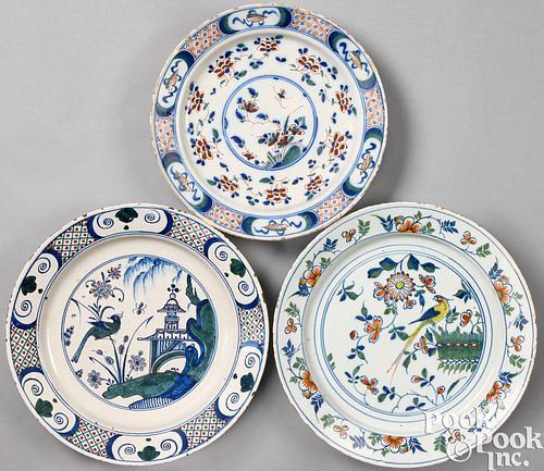 THREE ENGLISH DELFTWARE