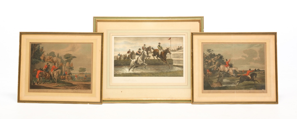 THREE ENGLISH EQUESTRIAN PRINTS.