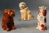 THREE ENGLISH FIGURAL POTTERY