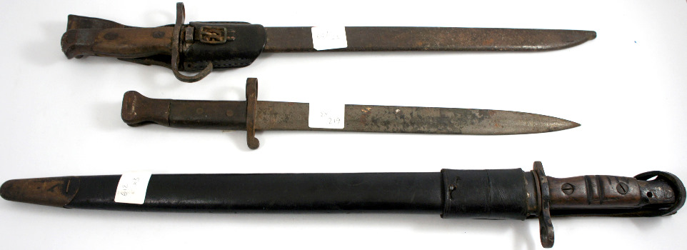 Three English Military Bayonets