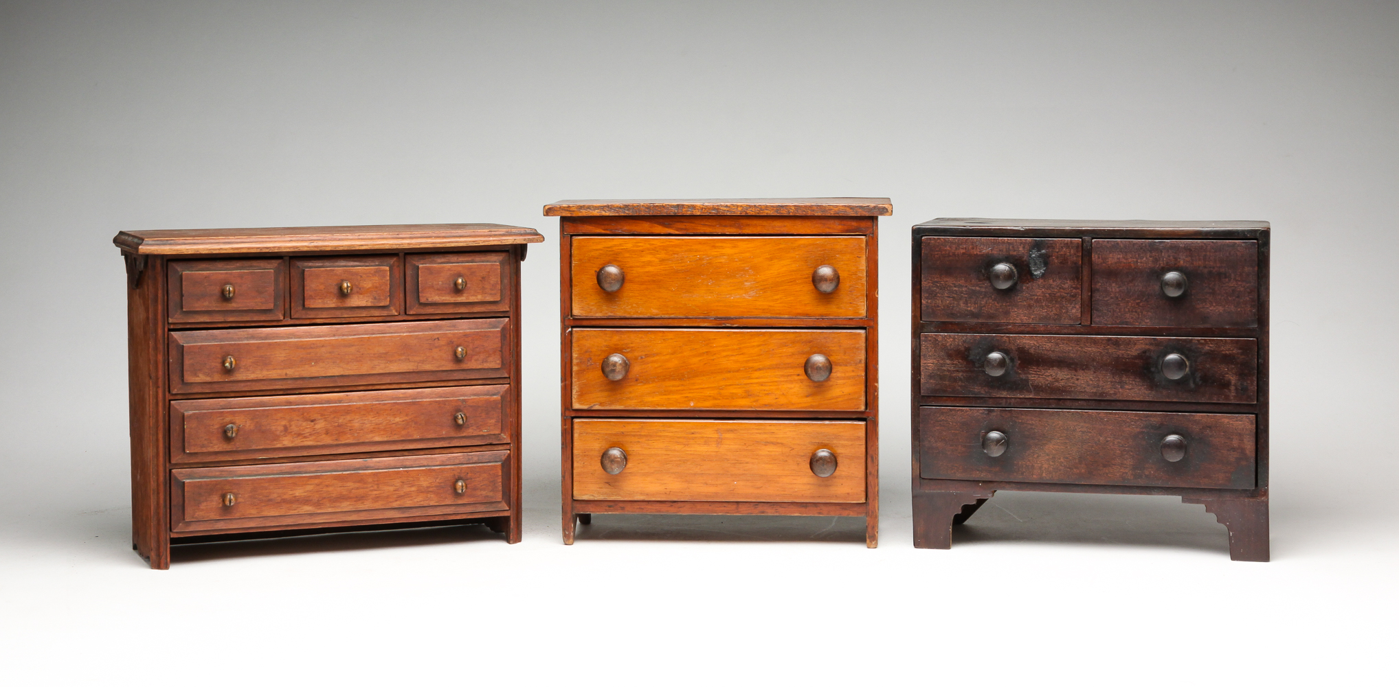 THREE ENGLISH MINIATURE ENGLISH