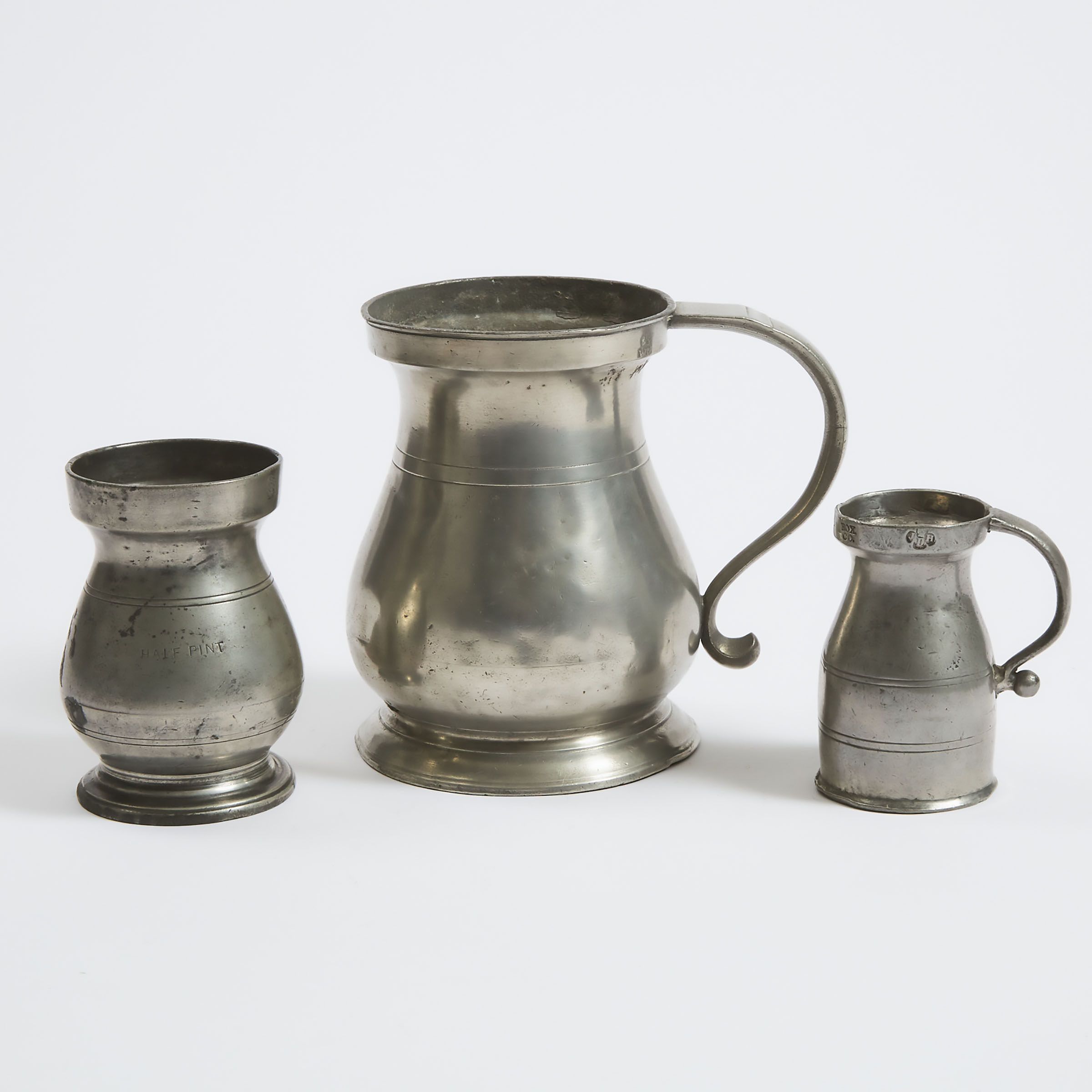 Three English or Scottish Pewter