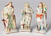 THREE ENGLISH PEARLWARE FIGURE