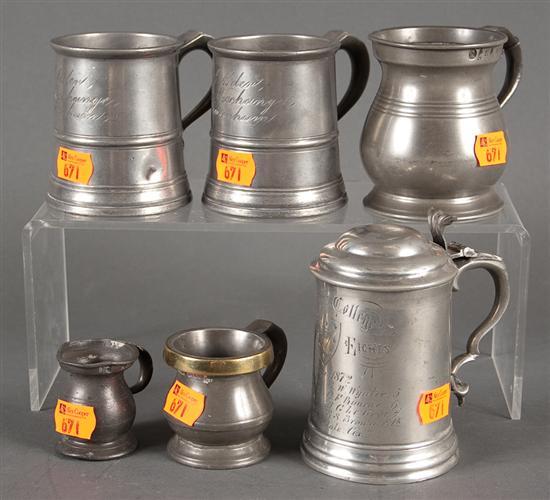 Three English pewter