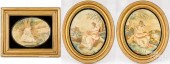 THREE ENGLISH SILK AND CHENILL