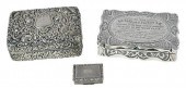 THREE ENGLISH SILVER BOXESincl