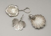 Three English silver caddy spo