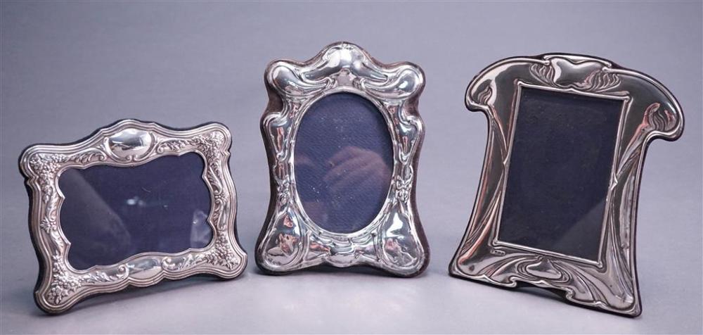 THREE ENGLISH SILVER MOUNTED
