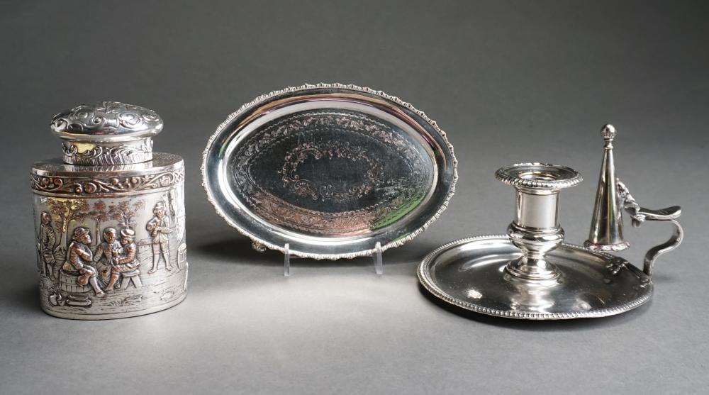THREE ENGLISH SILVER ON COPPER