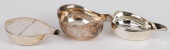 THREE ENGLISH SILVER PAP BOATS