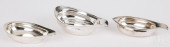 THREE ENGLISH SILVER PAP BOATS