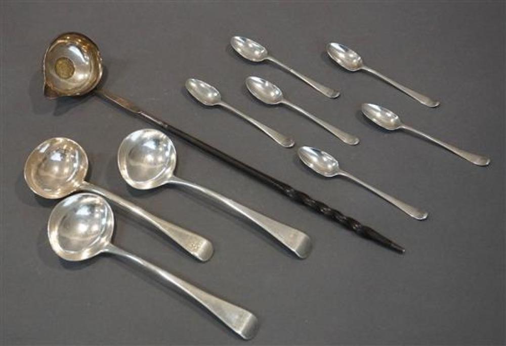 THREE ENGLISH SILVER SAUCE