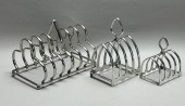 THREE ENGLISH SILVERPLATE TOAS