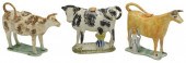 THREE ENGLISH STAFFORDSHIRE PE