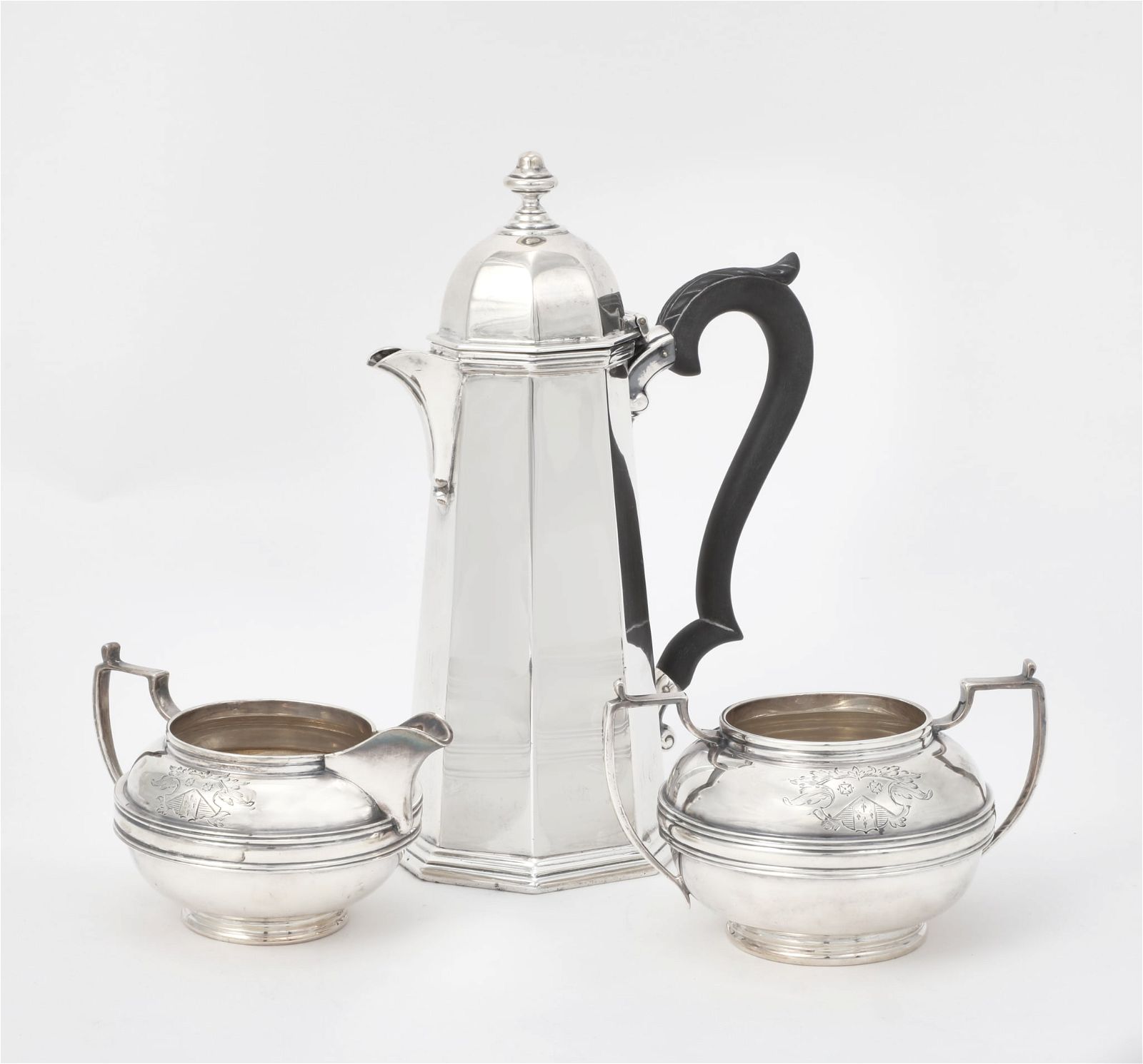THREE ENGLISH STERLING SILVER