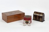THREE ENGLISH TABLE BOXES, 19T