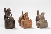THREE EROTIC MOCHE VESSELSThre