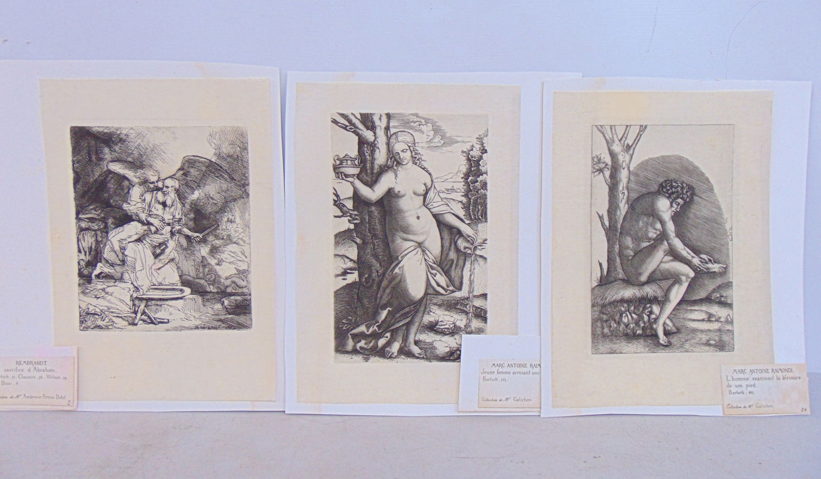 THREE ETCHINGS, 2 BY MARC ANTOINE