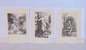 THREE ETCHINGS, 2 BY MARC ANTO