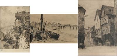 Three Etchings; Charles Jean Forget