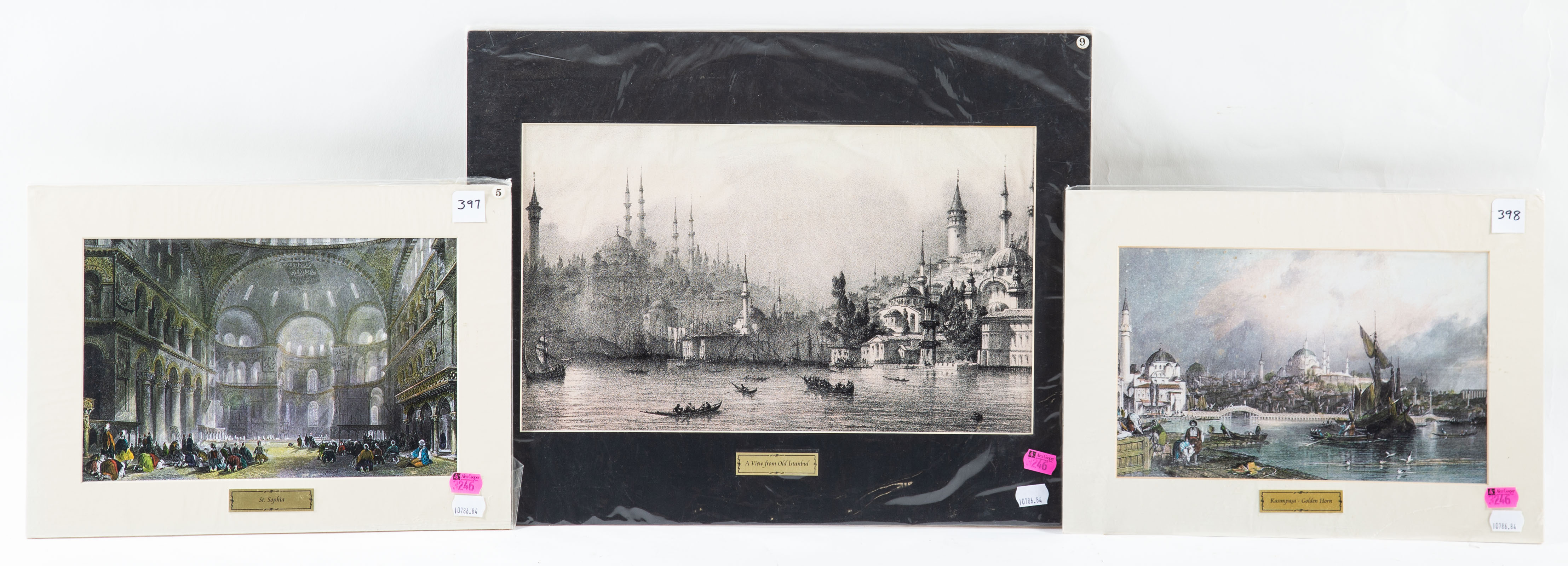 THREE ETCHINGS OF TURKEY Two by