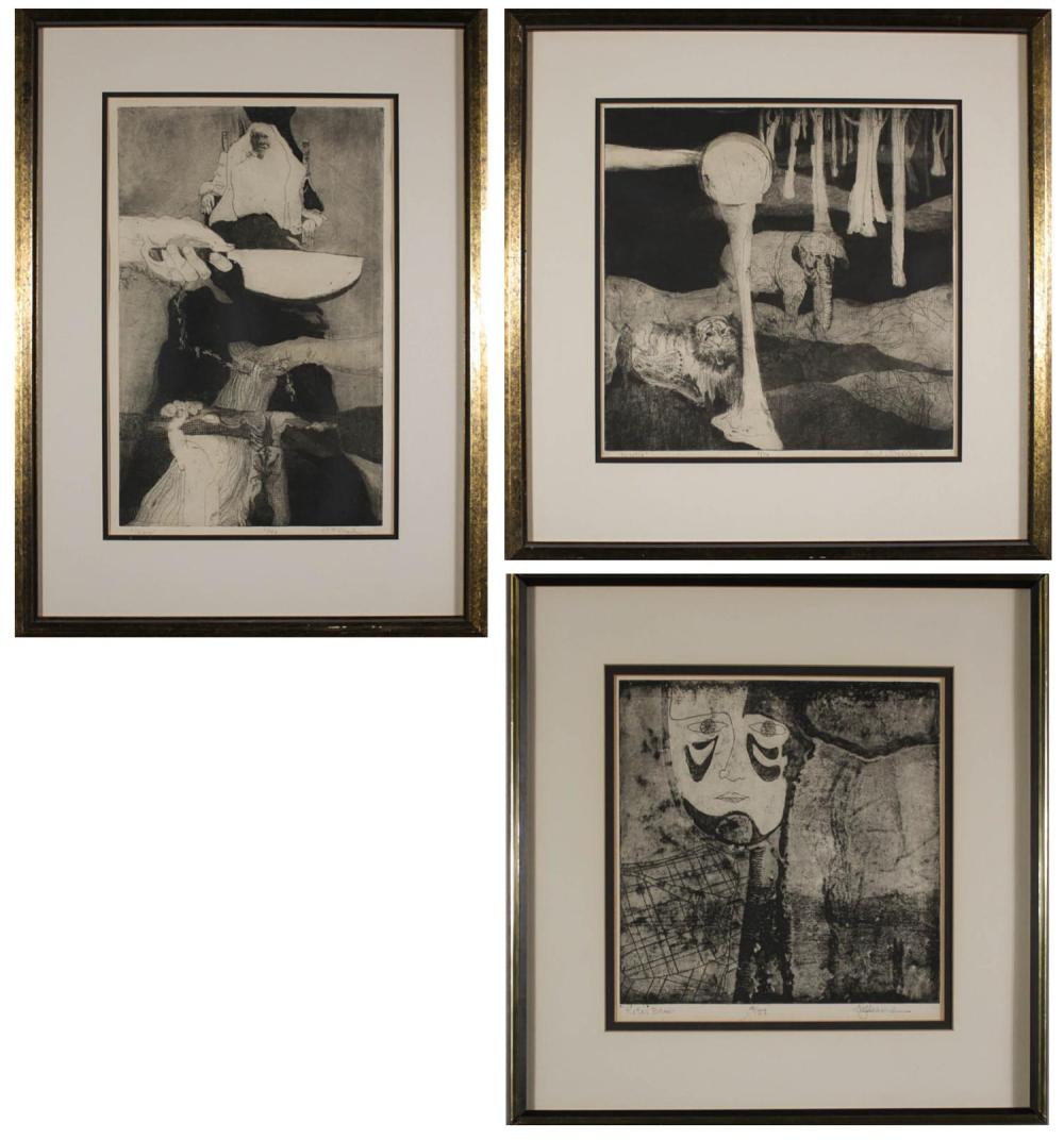 THREE ETCHINGSTHREE ETCHINGS: two