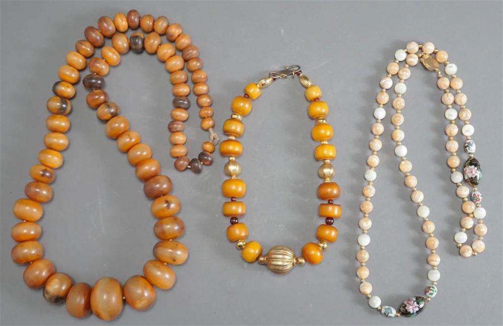 THREE ETHNOGRAPHIC BEADED