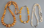 THREE ETHNOGRAPHIC BEADED NECK