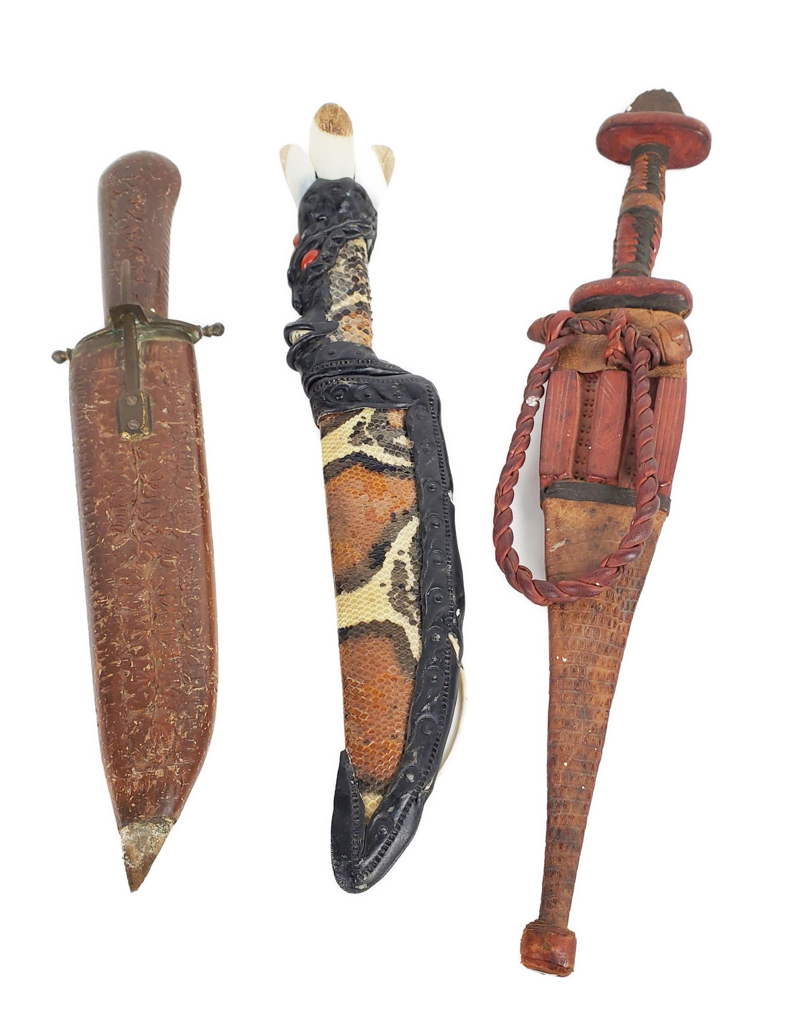 THREE ETHNOGRAPHIC KNIFES TO