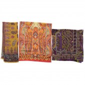THREE ETRO SILK AND WOOL MUFFL