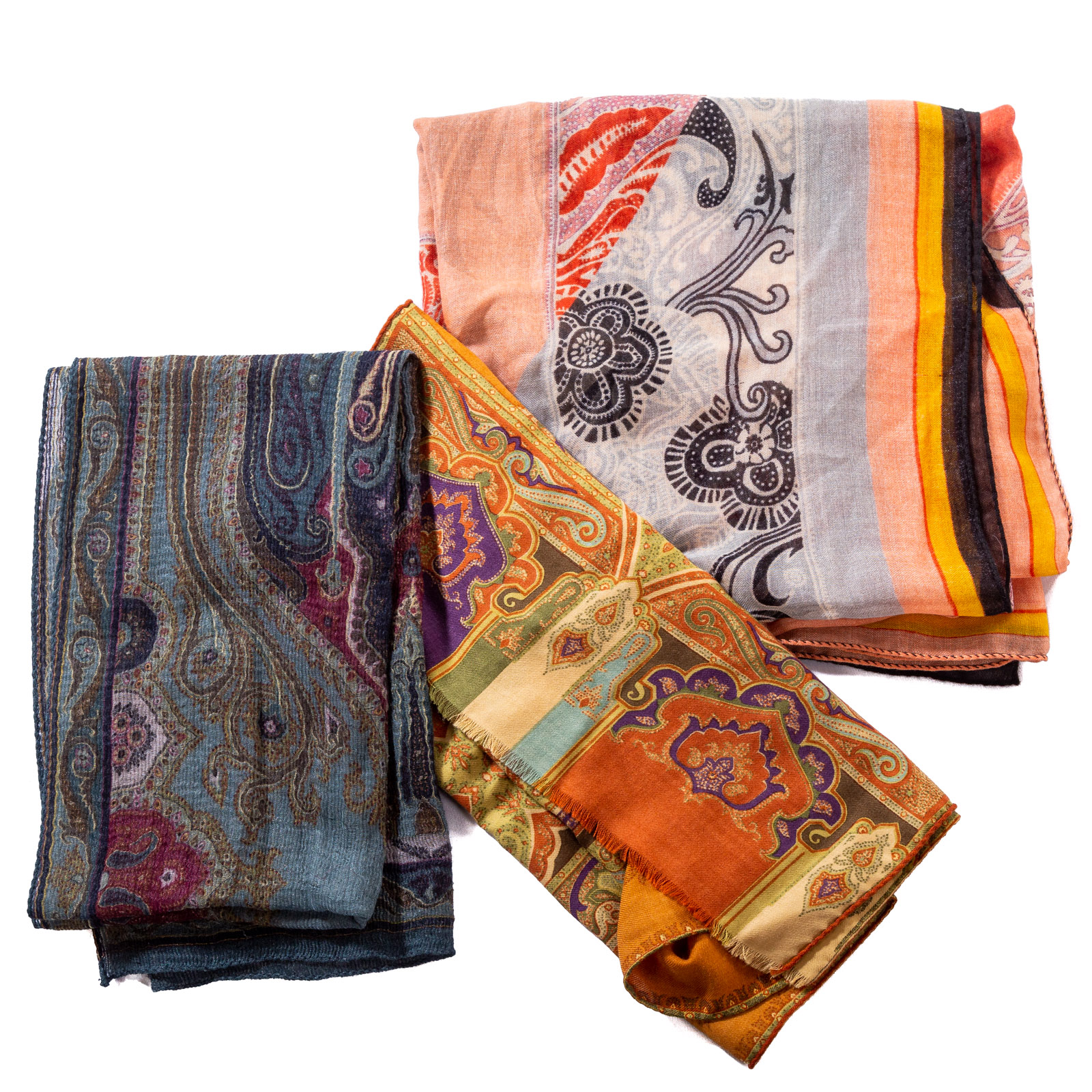 THREE ETRO SILK, WOOL & CASHMERE