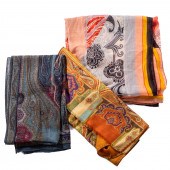 THREE ETRO SILK, WOOL & CASHME