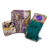 THREE ETRO SILK & WOOL MUFFLER