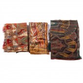 THREE ETRO SILK & WOOL MUFFLER