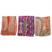 THREE ETRO SILK, WOOL AND CASH