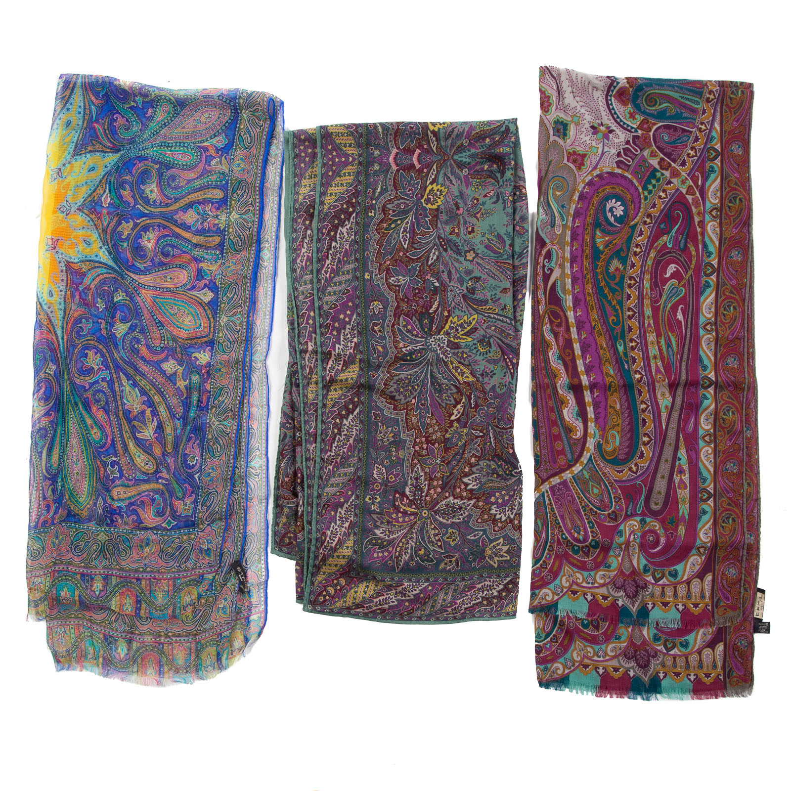 THREE ETRO SILK, WOOL AND CHIFFON