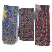 THREE ETRO SILK, WOOL AND CHIF
