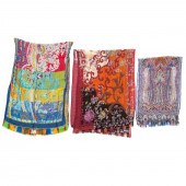 THREE ETRO SILK, WOOL AND CHIF