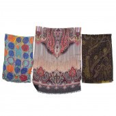 THREE ETRO SILK, WOOL AND CHIF