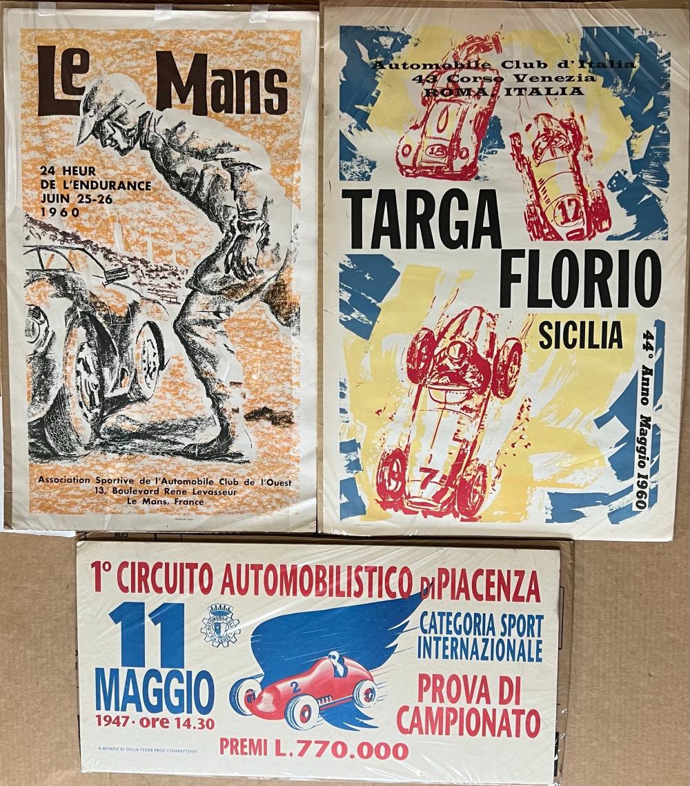 THREE EURO RACE EVENT POSTERS - (