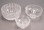 THREE EUROPEAN CRYSTAL BOWLSTh