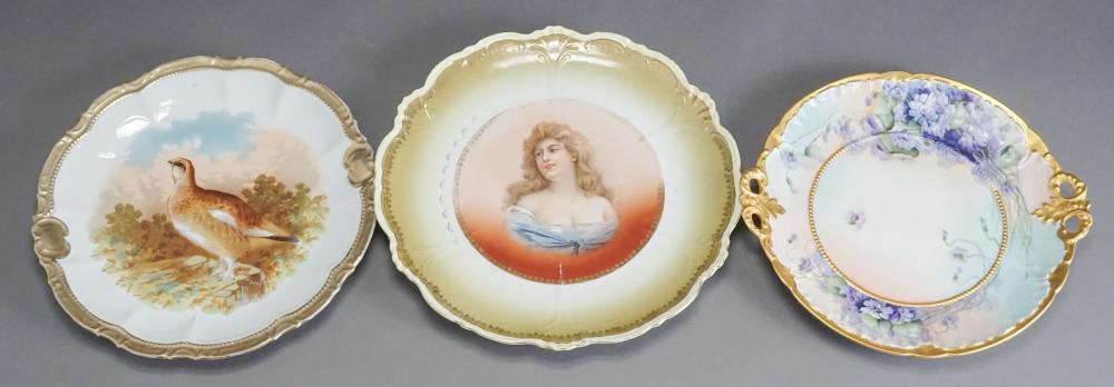 THREE EUROPEAN HAND-PAINTED SERVICE