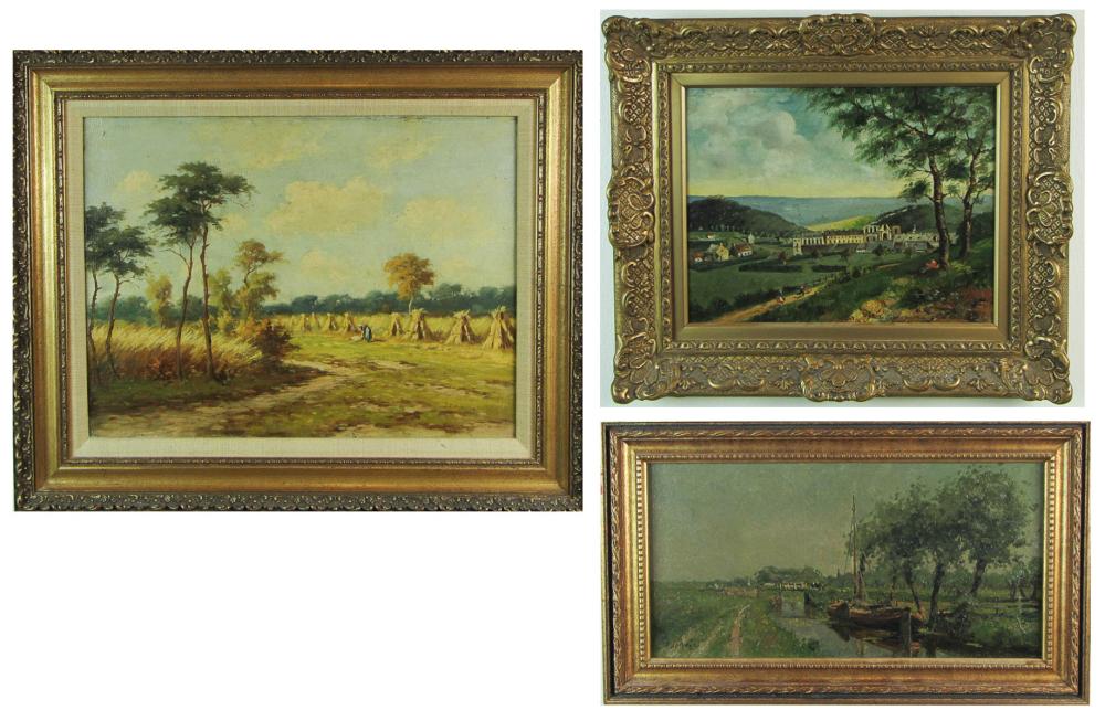 THREE EUROPEAN OIL PAINTINGS, EARLY