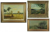 THREE EUROPEAN OIL PAINTINGS,