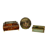 THREE EUROPEAN PAINT DECORATED