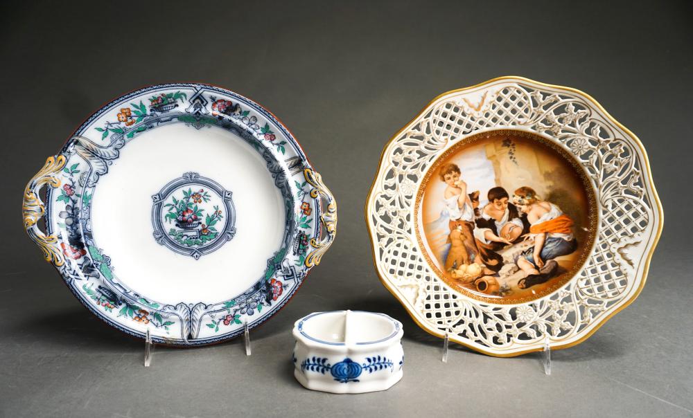 THREE EUROPEAN PORCELAIN TABLE